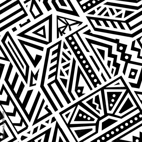 Abstract Vector Seamless Pattern in Ethnic Style