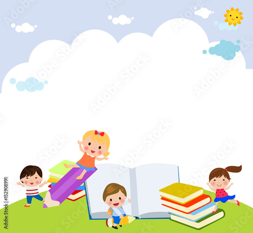 Group of happy children