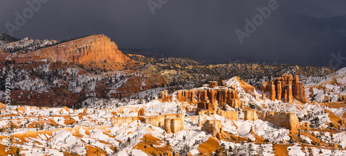 Stormy Skies Threaten Bryce Canyon Rock Formations Utah USA