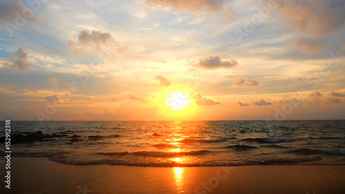 sunset beach, Evening on summer season.