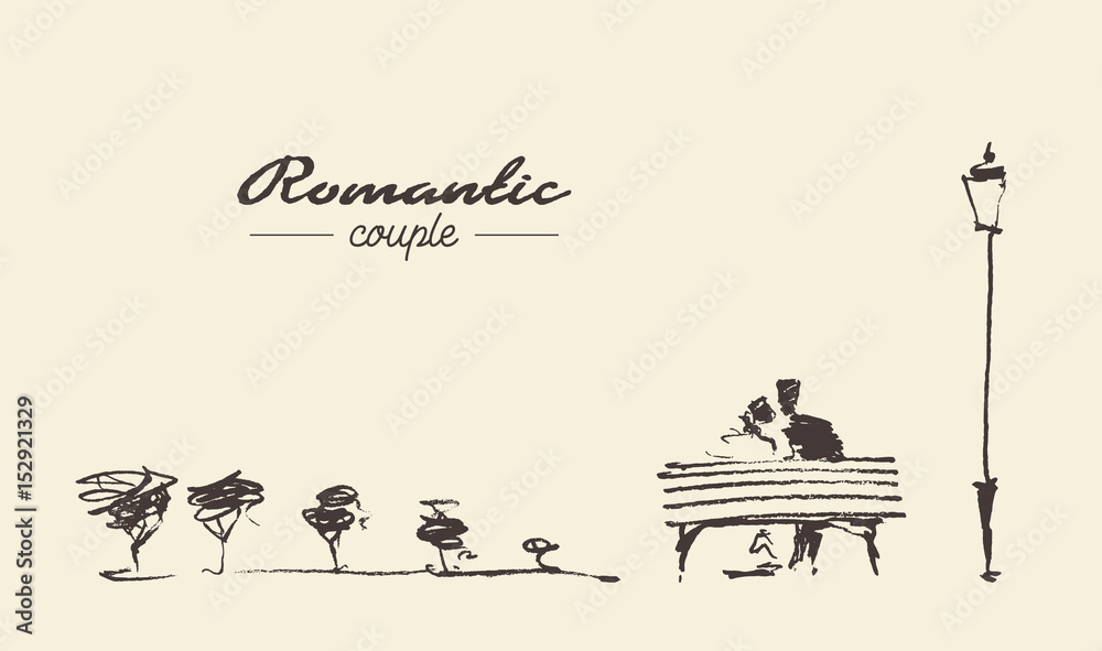 How To Draw Romantic Scenery of Couple in Love - Pencil Drawing Girl and  Boy - YouTube