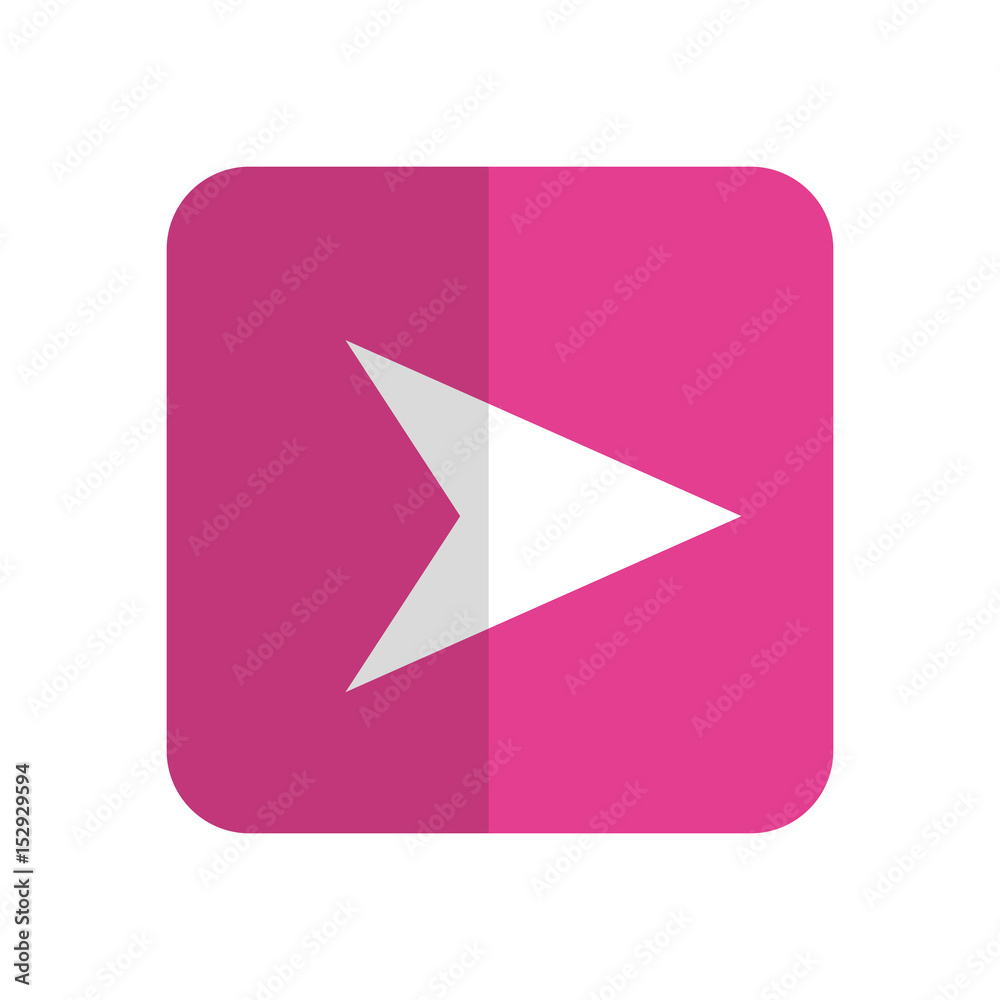 arrow icon over pink square and white background. vector illustration arrow icon over pink square and white background. vector illustration