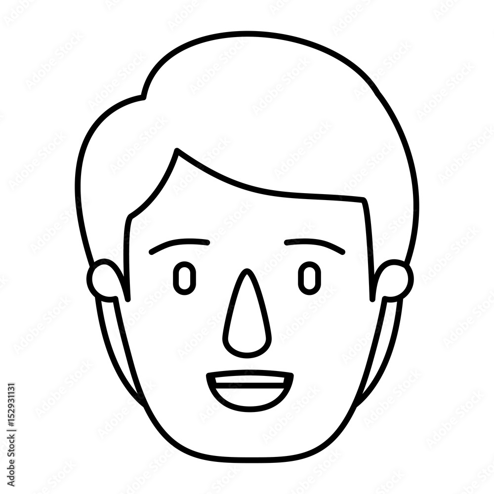 blurred silhouette caricature front view young man with hairstyle vector illustration blurred silhouette caricature front view young man with hairstyle vector illustration
