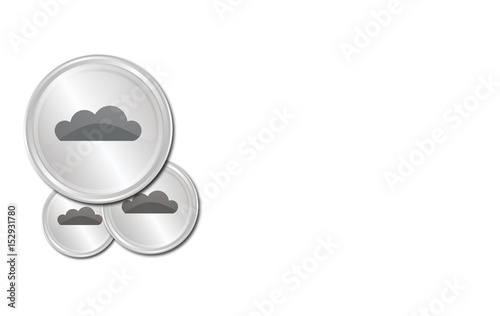 Buttons mit Freiraum - Wolke