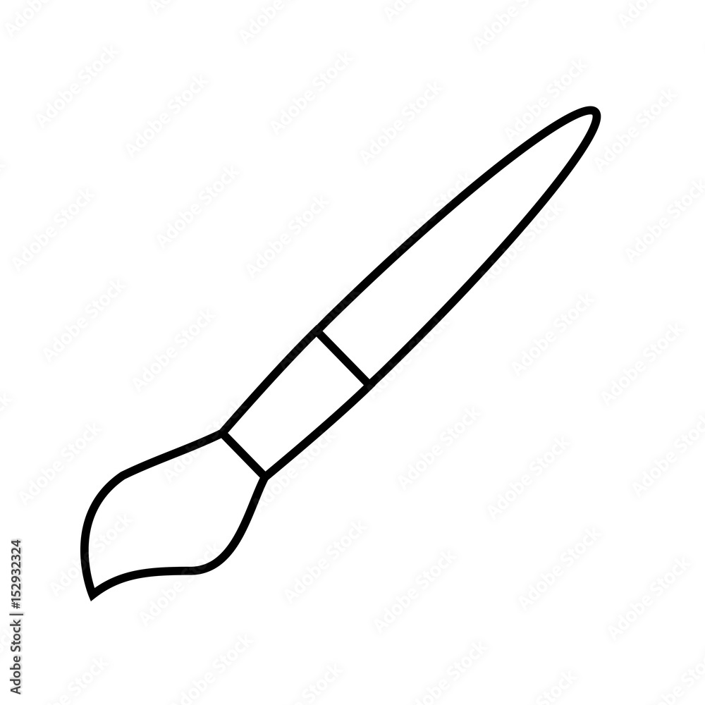 paint brush icon over white background. vector illustration