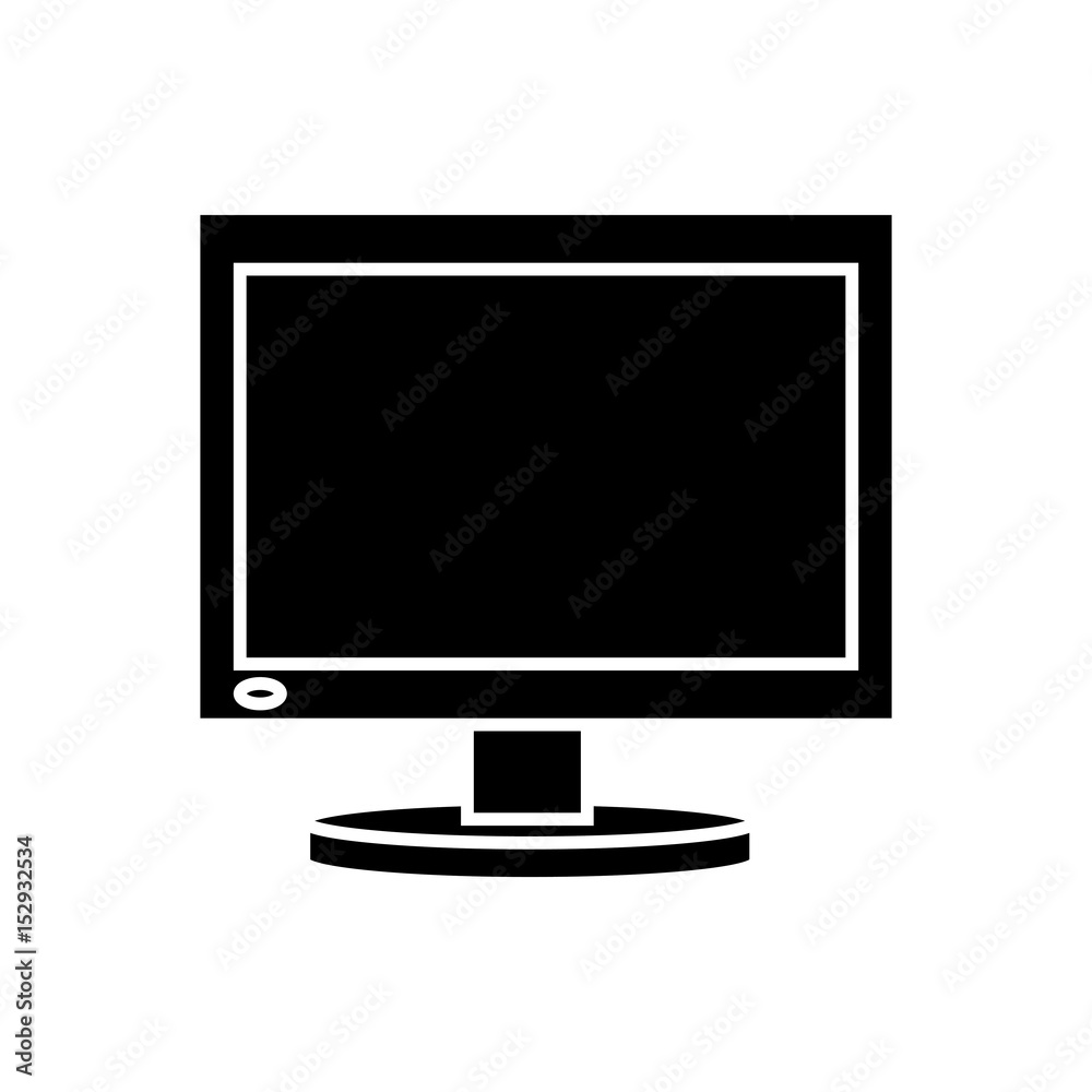 computer monitor icon over white background. vector illustration computer monitor icon over white background. vector illustration