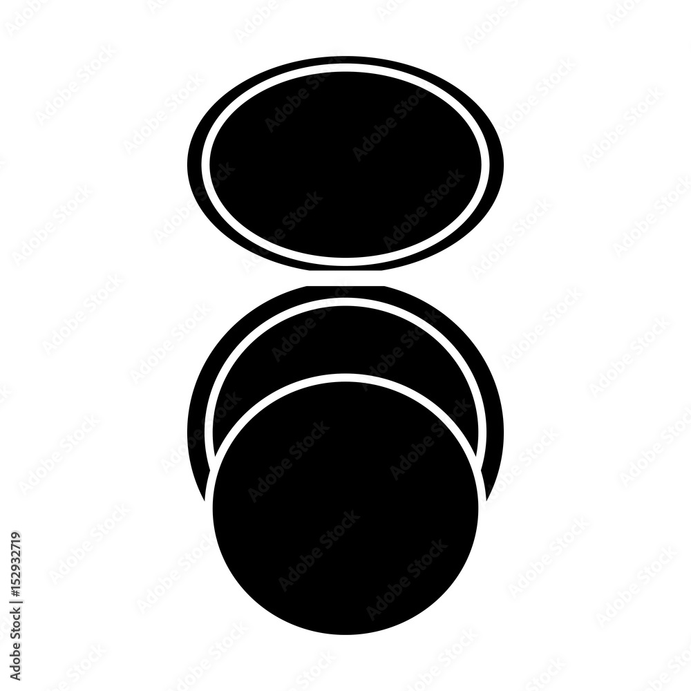Face powder icon over white background. makeup concept. vector illustration Face powder icon over white background. makeup concept. vector illustration