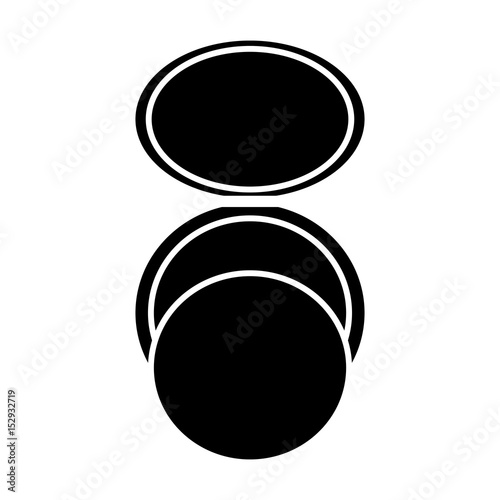 Face powder icon over white background. makeup concept. vector illustration