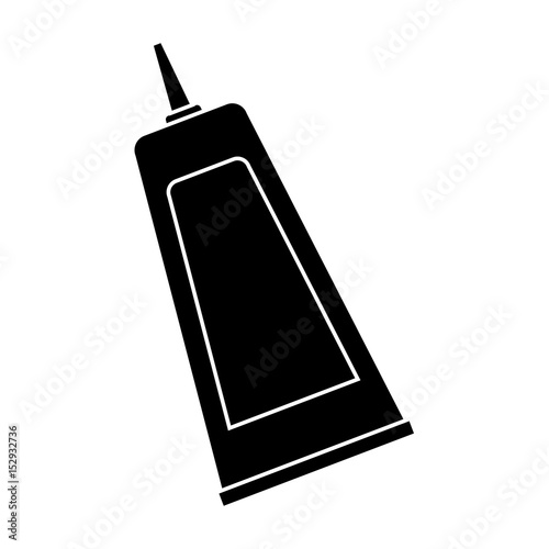 facial cream bottle icon over white background. makeup concept. vector illustration