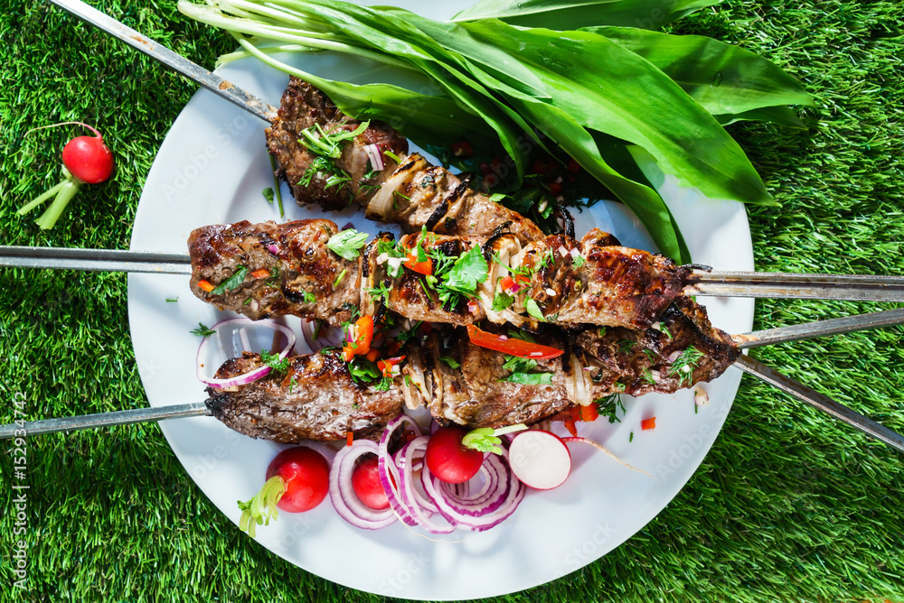 grilled kebabs StockFoto Adobe Stock