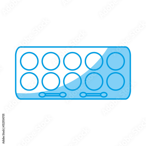 eyeshadow palette icon over white background. makeup concept. vector illustration