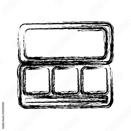 eyeshadow palette icon over white background. makeup concept. vector illustration