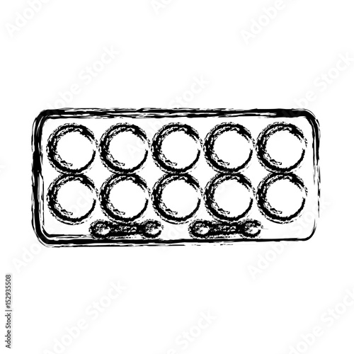 eyeshadow palette icon over white background. makeup concept. vector illustration