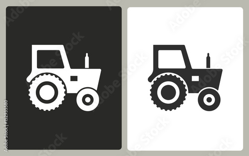 Tractor - vector icon.