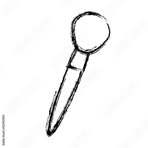 makeup brush icon over white background. vector illustration