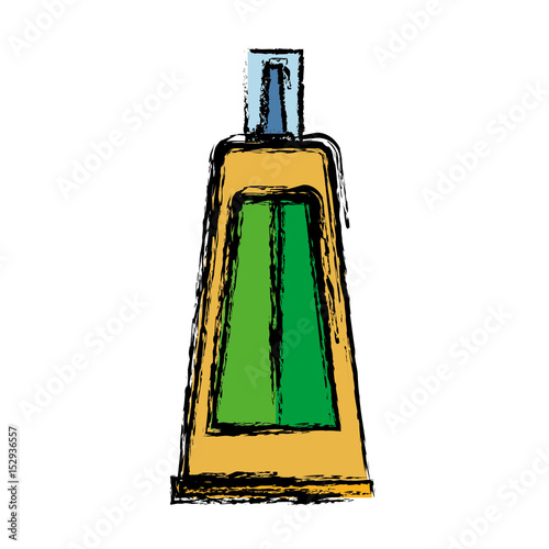 facial cream bottle icon over white background. makeup concept. vector illustration