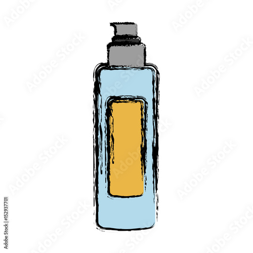 facial cream bottle icon over white background. colorful design. vector illustration