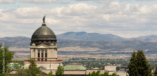 Panoramic View Capital Dome Helena Montana State Building photo