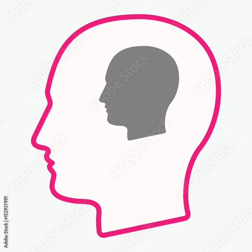 Isolated  head with a male head © jpgon