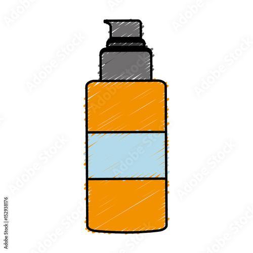 facial cream bottle icon over white background. colorful design. vector illustration