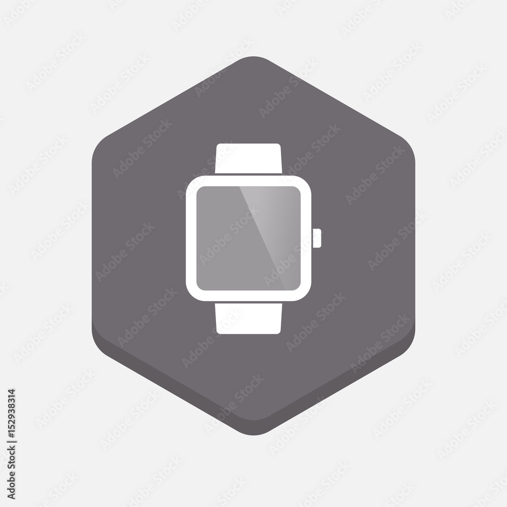 Isolated hexagonal signal with a smart watch Isolated hexagonal signal with a smart watch