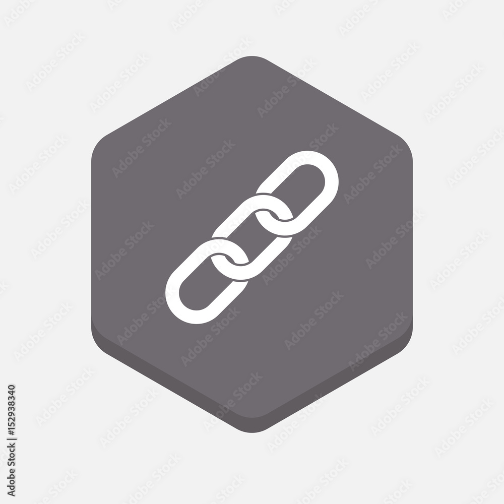 Isolated hexagonal signal with a chain