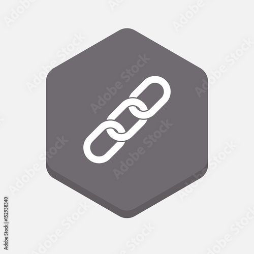 Isolated hexagonal signal with a chain