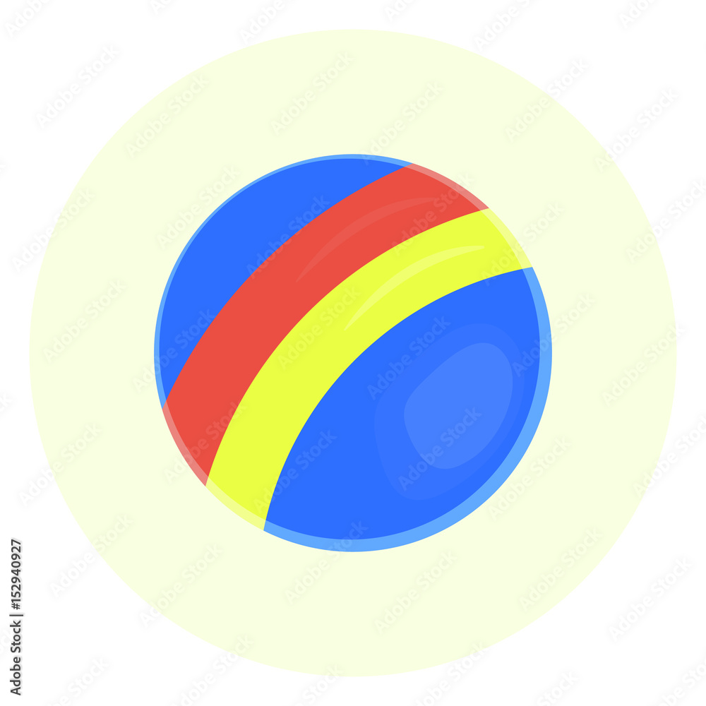 Kids toy ball, cute children toy vector icon Kids toy ball, cute children toy vector icon