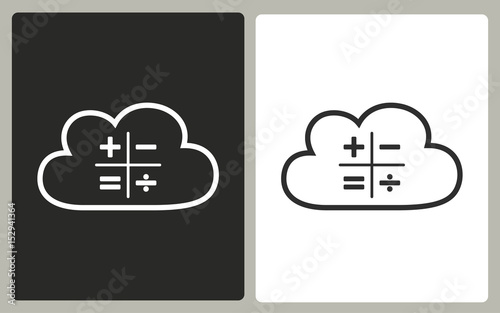 Cloud computing - vector icon.