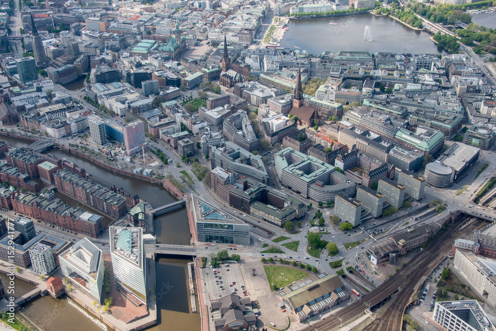 Hamburg Panorama fome above