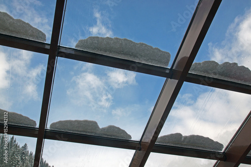 Glass ceiling in a cafe