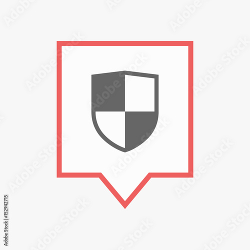 Isolated tooltip with a shield