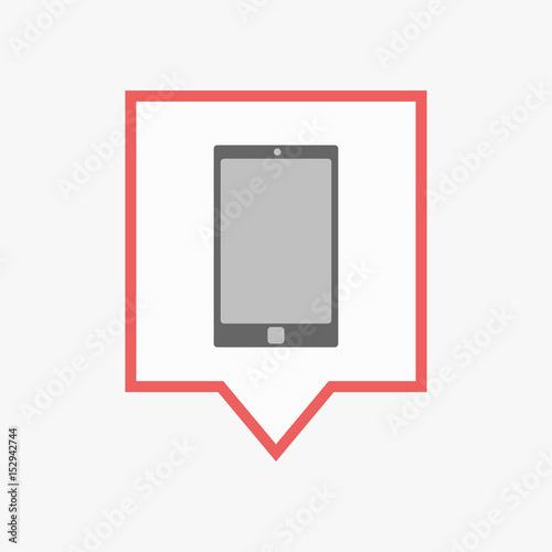 Isolated tooltip with a smart phone