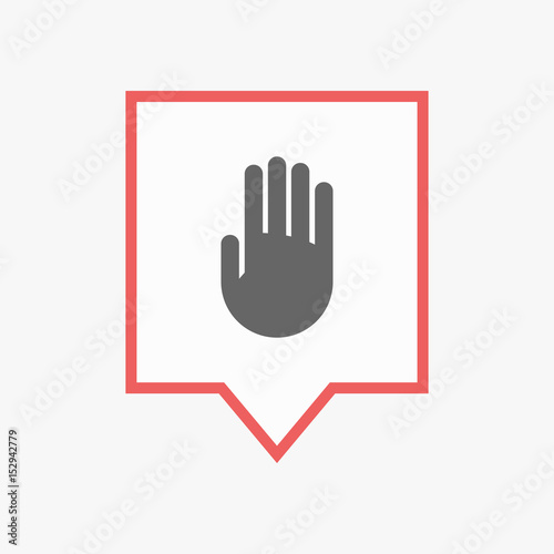 Isolated tooltip with a hand