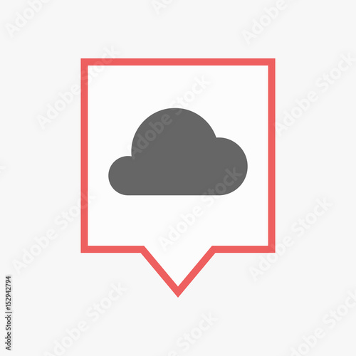 Isolated tooltip with a cloud
