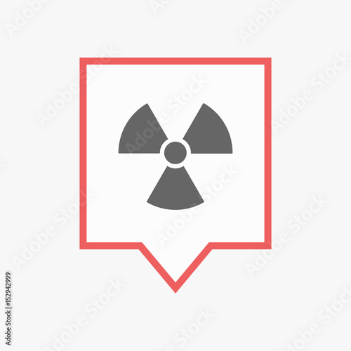 Isolated tooltip with a radio activity sign