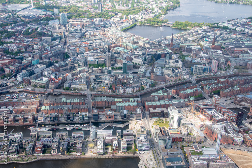 Hamburg Panorama fome above