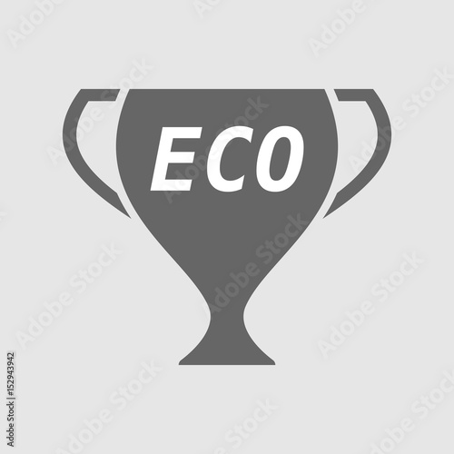 Isolated cup with    the text ECO