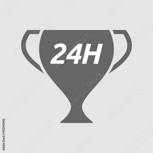 Isolated cup with    the text 24H