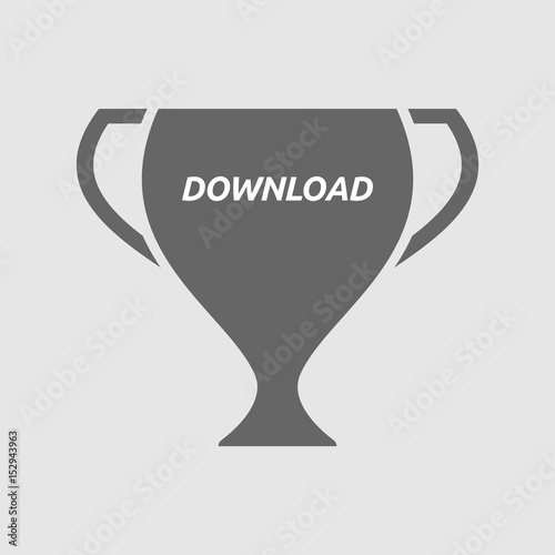 Isolated cup with    the text DOWNLOAD