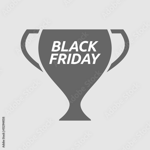 Isolated cup with    the text BLACK FRIDAY