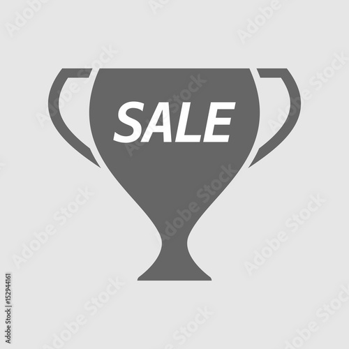 Isolated cup with    the text SALE