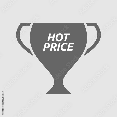 Isolated cup with    the text HOT PRICE