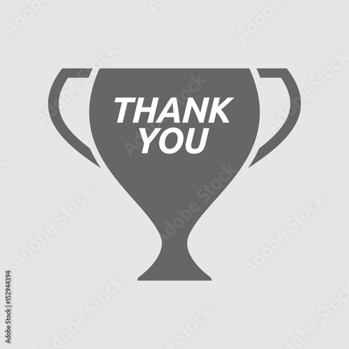 Isolated cup with    the text THANK YOU