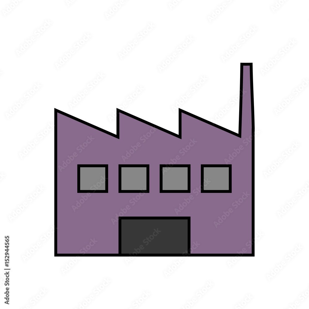 factory building icon over white background. vector illustration factory building icon over white background. vector illustration