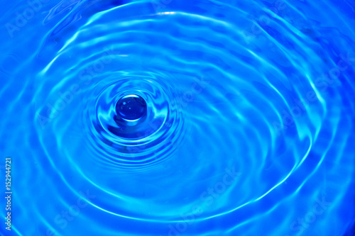 Abstract of water droplets on blue background.