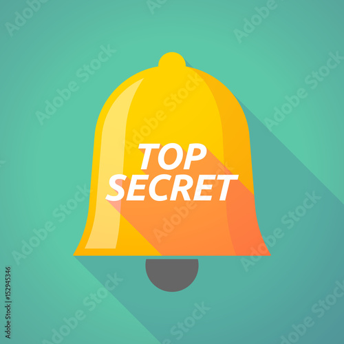 Long shadow bell with    the text TOP SECRET