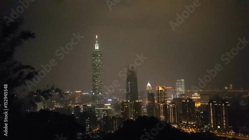 Wallpaper Mural Skyline of Taipei at night Torontodigital.ca