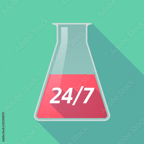 Long shadow tube with    the text 24/7