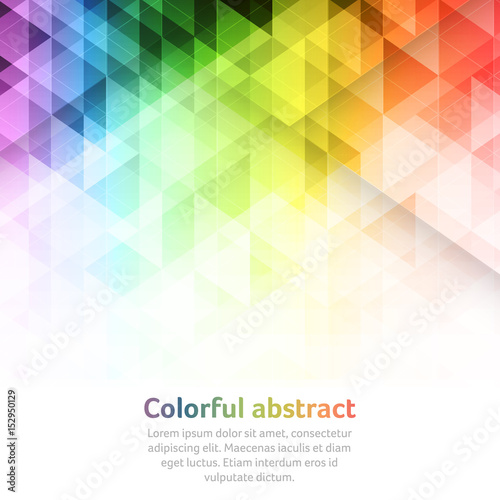 Colorful abstract vector background with triangular geometric pattern.